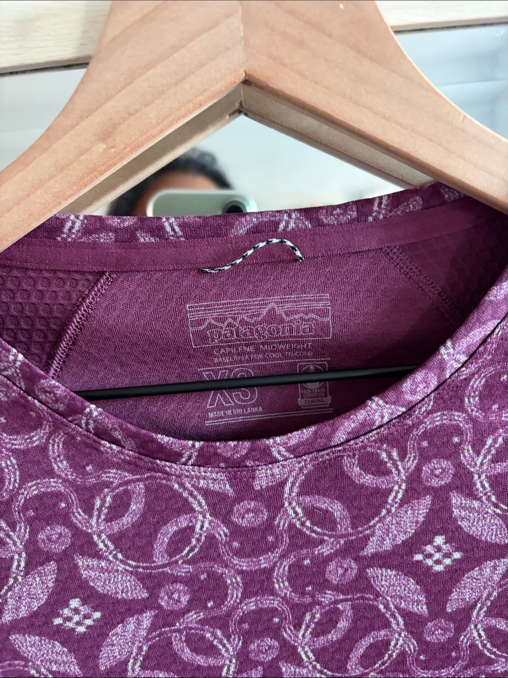 Patagonia Plum Floral Performance Crew Tee - Picture 2 of 7